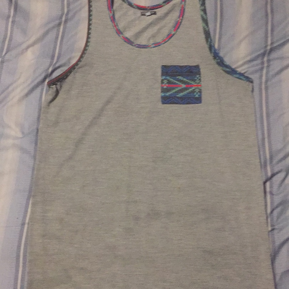 Men’s tank top medium sized grey and floral